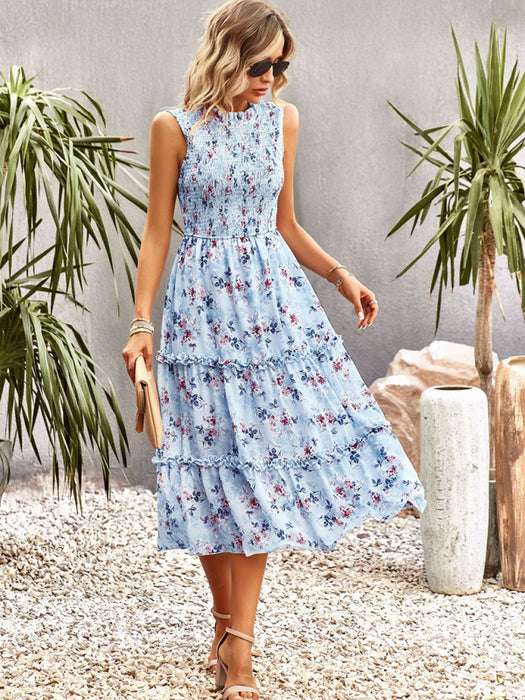 New women's printed A-line skirt sundress