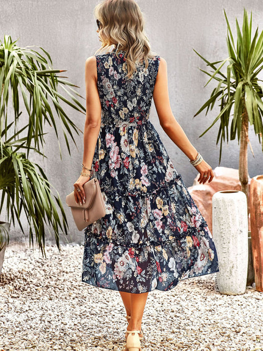 New women's printed A-line skirt sundress