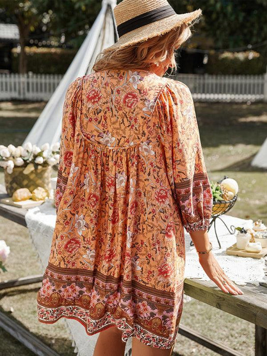 Chic Bohemian Floral Dress for Dreamy Summer Vacations