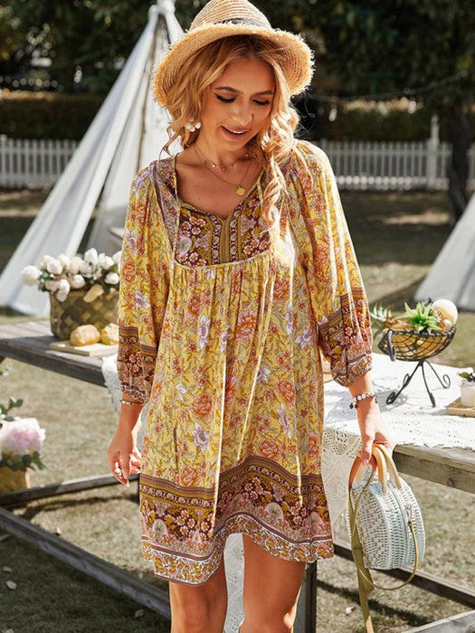 Chic Bohemian Floral Dress for Dreamy Summer Vacations