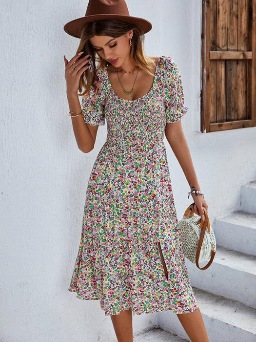 Boho Chic Floral Maxi Dress - Lightweight Rayon for Effortless Elegance