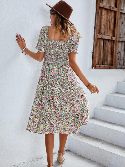 Boho Chic Floral Maxi Dress - Lightweight Rayon for Effortless Elegance