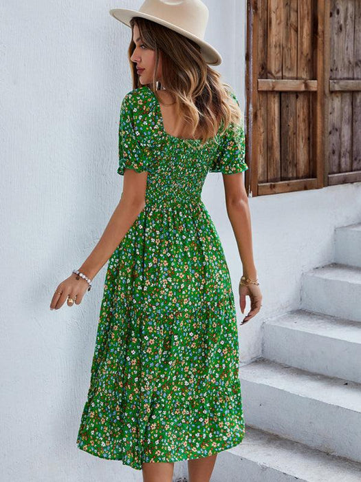 Boho Chic Floral Maxi Dress - Lightweight Rayon for Effortless Elegance