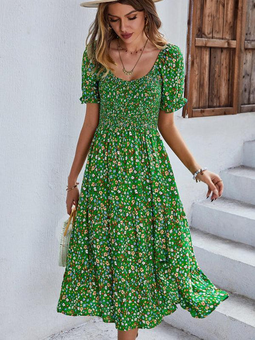 Boho Chic Floral Maxi Dress - Lightweight Rayon for Effortless Elegance