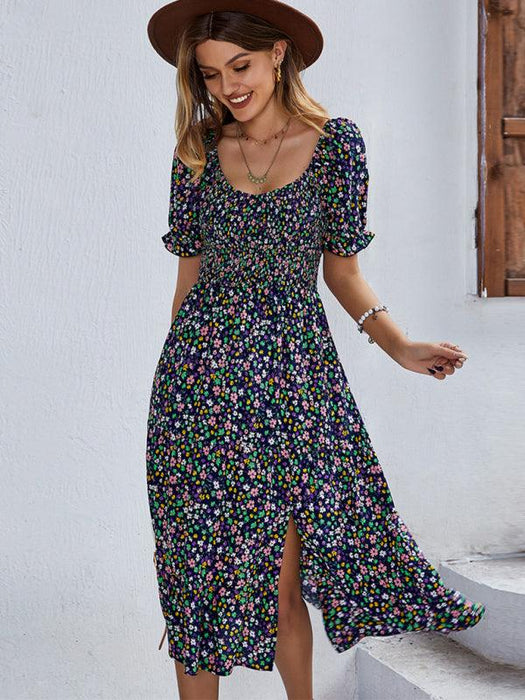 Boho Chic Floral Maxi Dress - Lightweight Rayon for Effortless Elegance