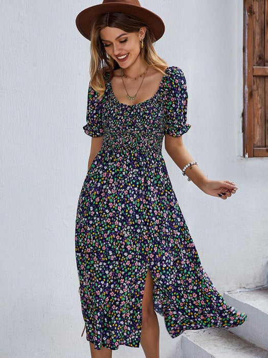 Boho Chic Floral Maxi Dress - Lightweight Rayon for Effortless Elegance