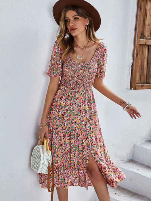 Boho Chic Floral Maxi Dress - Lightweight Rayon for Effortless Elegance