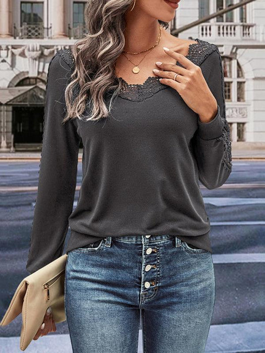 Chic V-Neck Knit Sweater for Stylish Women