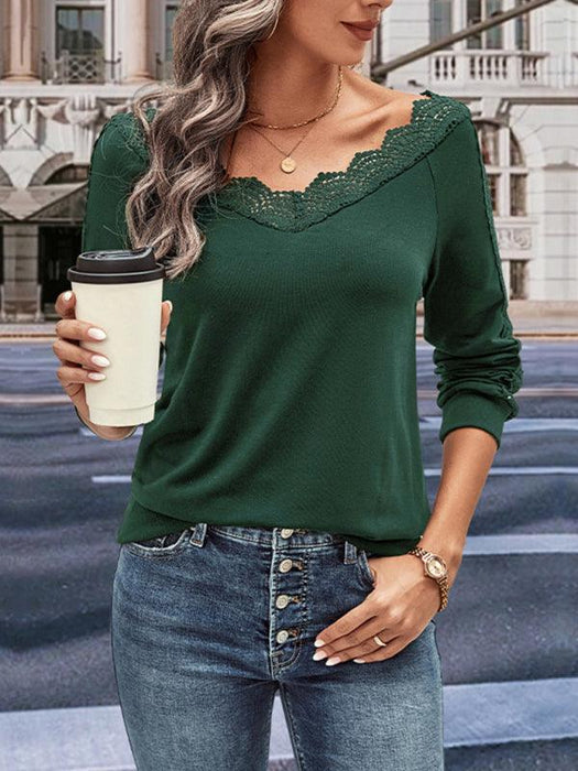 Chic V-Neck Knit Sweater for Stylish Women