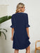 Stylish V-neck Dress with Gathered Sleeves