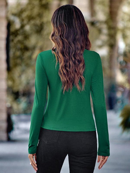 Chic Long Sleeve Knit Top: Effortless Elegance