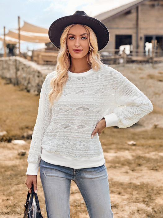 Chic Ribbed Slim Fit Top with Long Sleeves