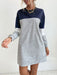 Stylish Casual Color Block Sweatshirt Dress for Women - Cozy Elegance