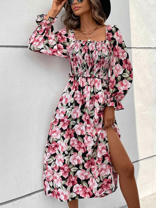 Chic Floral Backless Dress - Year-Round Fashion Statement