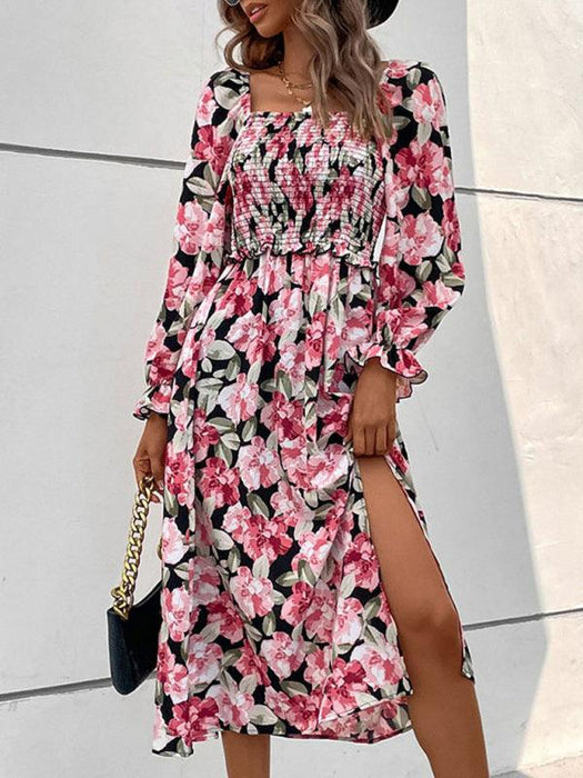 Chic Floral Backless Dress - Year-Round Fashion Statement