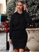 Cozy Women's Hooded Knit Dress with Hip-Hugging Fit