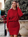 Cozy Women's Hooded Knit Dress with Hip-Hugging Fit