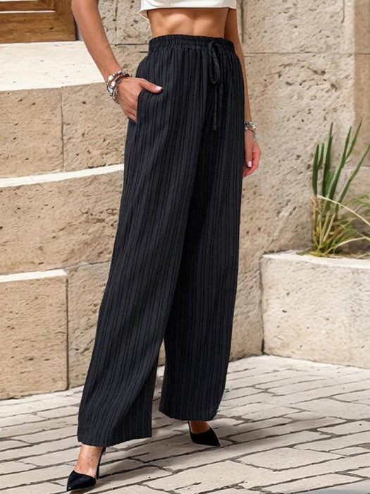 Chic Colorful Pleated Straight Leg Trousers for Women