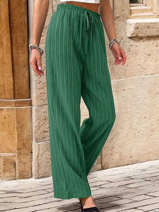 Chic Colorful Pleated Straight Leg Trousers for Women