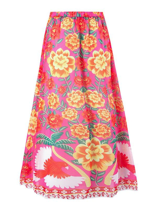 Chic Floral Swim Skirt - Stylish Summer Beachwear Ensemble