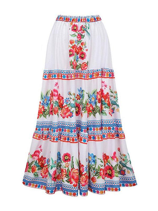 Chic Floral Swim Skirt - Stylish Summer Beachwear Ensemble