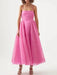Elegant Strapless Maxi Dress with Sling Waist - 100% Polyester