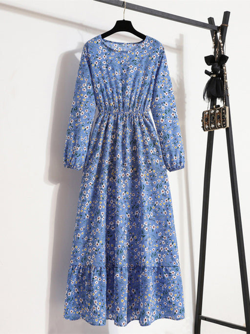Effortless Style: Floral Chiffon Maxi Dress with Graceful Appeal