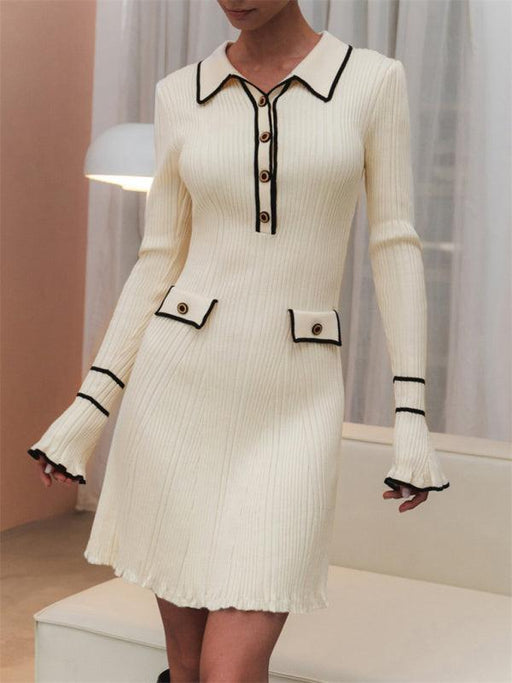 Elegant Modern Lapel Dress: A Fusion of Classic Charm and Trendy Style