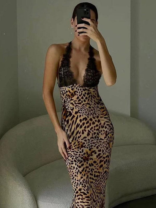 Leopard Lace Suspender Dress - Embrace Your Inner Diva