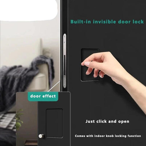 Invisible Magnetic Door Handle Set with Quiet Functionality for Seamless Integration