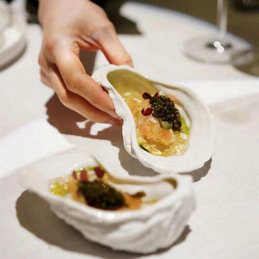 Japanese Ceramic Oyster Plate for an Exquisite Seafood Presentation