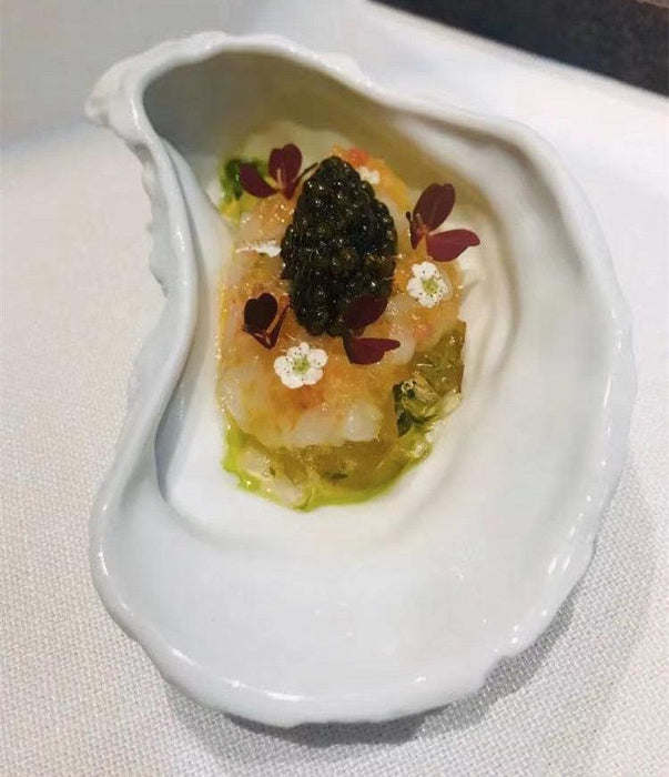 Japanese Ceramic Oyster Plate for an Exquisite Seafood Presentation