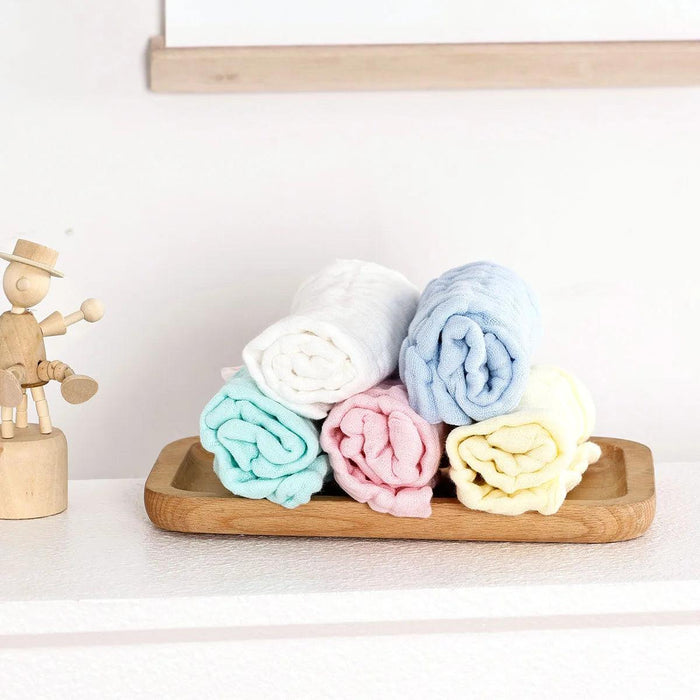 Premium 5-Piece Muslin Cotton Baby Towel Collection for Newborn Comfort