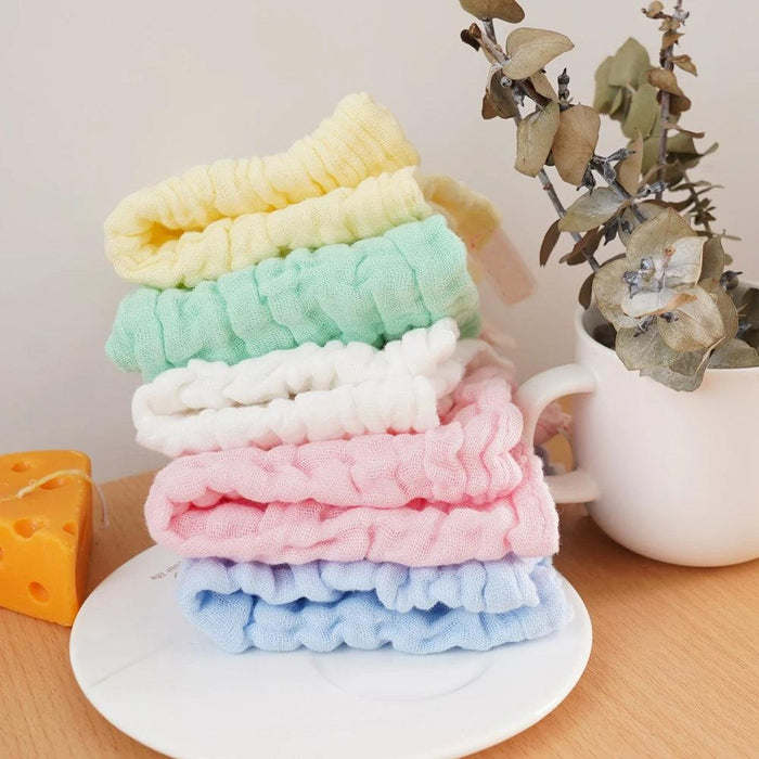 Premium 5-Piece Muslin Cotton Baby Towel Collection for Newborn Comfort