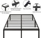 Heavy-Duty King Bed Frame with 3500 lbs Capacity and 18" Height for Ample Under-Bed Storage