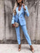 Chic Lapel Collar Coordinated Suit Ensemble