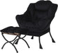 Cozy Grey Lounge Chair Set with Ottoman and Storage Pocket for Ultimate Relaxation