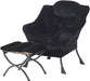 Cozy Grey Lounge Chair Set with Ottoman and Storage Pocket for Ultimate Relaxation