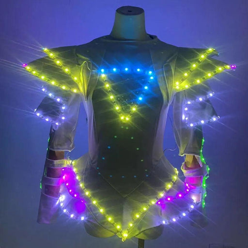 LED Light-Up Leotard for Women - Customizable Lighting