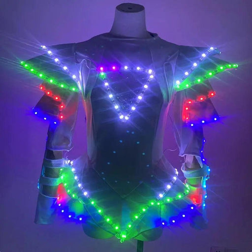 LED Light-Up Leotard for Women - Customizable Lighting