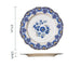 Elegant Blue and White Italian Floral Bone China Dining Set