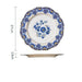 Elegant Blue and White Italian Floral Bone China Dining Set