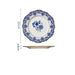 Elegant Blue and White Italian Floral Bone China Dining Set