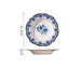 Elegant Blue and White Italian Floral Bone China Dining Set