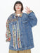 Chic Ethnic-Inspired Embroidered Denim Jacket with Distinctive Burrs Detailing