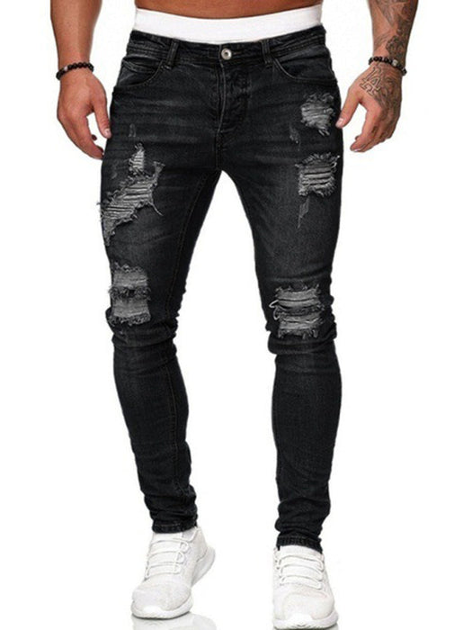 Fashionable Distressed Skinny Denim Jeans for Modern Men