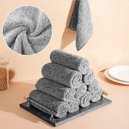 Bamboo Kitchen Towels Set - Sustainable Cleaning Essentials for Your Kitchen