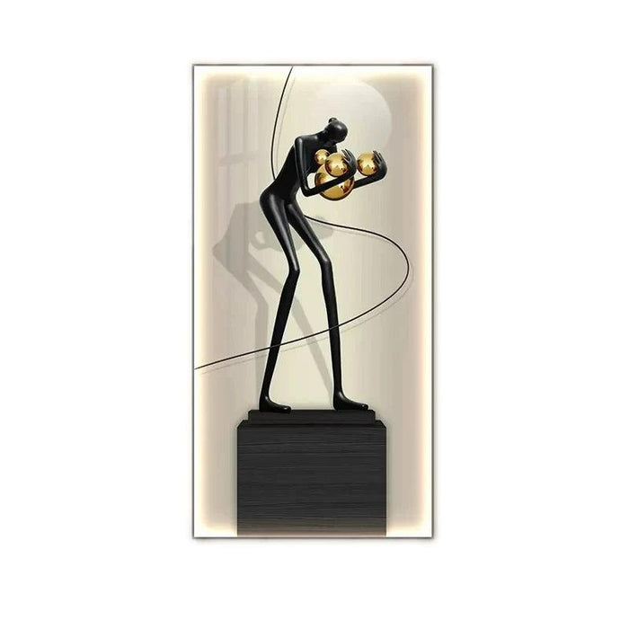 Modern LED Abstract Figure Wall Decor - Stylish Illuminated Art for Contemporary Spaces