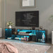 Versatile LED TV Stand with Customizable Ambiance and Organizational Solutions