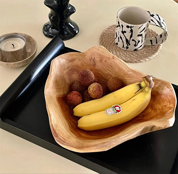 Handcrafted Cedar Root Wooden Fruit and Vegetable Basket